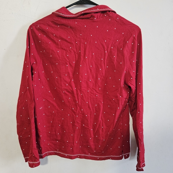 Winnie the Pooh Women's Pajama PJ Set Top & Pant RARE Medium red snow ball fight - Picture 14 of 16